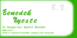 benedek nyeste business card